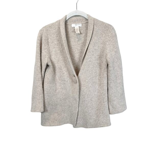 Kenar Lambswool Angora Cardigan Oatmeal Women's S - Picture 1 of 7